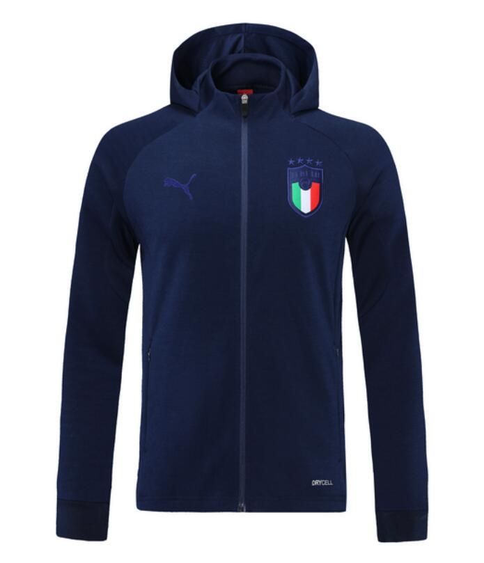 2021/22 Italy Dark Blue Training Hoodie Jacket